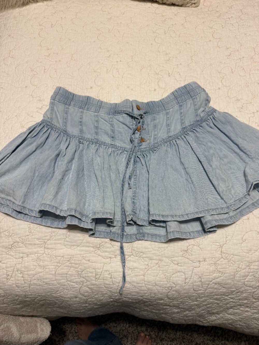 We The Free Roselle Denim Mini Skirt